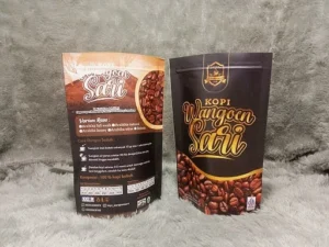 Kemasan standing pouch kopi bubuk