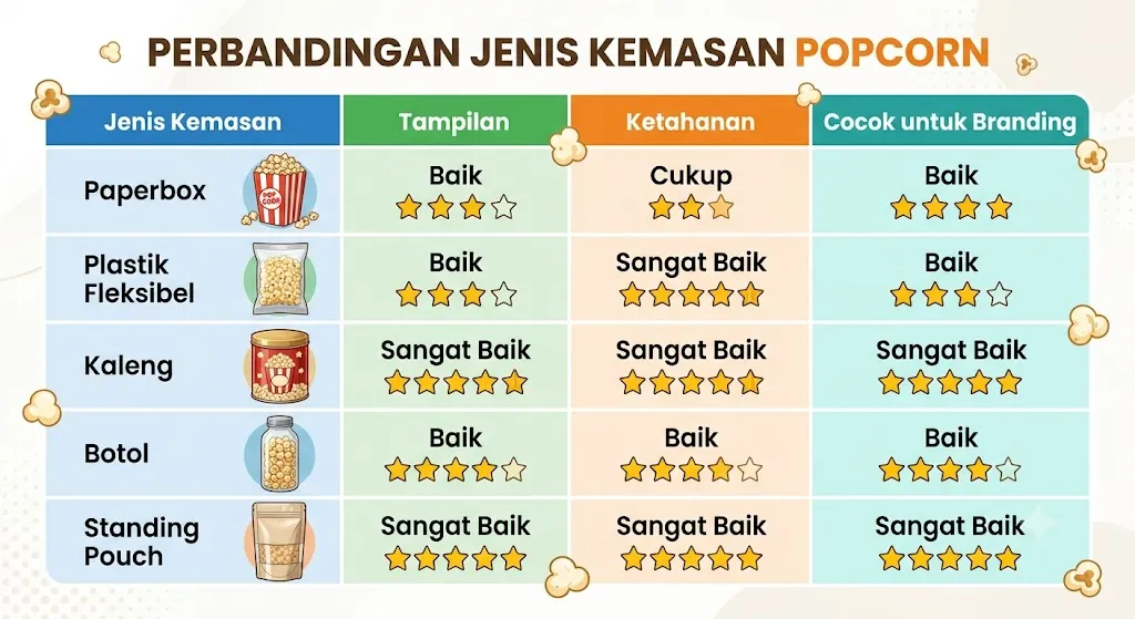 Kemasan Popcorn Unik Bukan Hanya Paperbox, Ini Rekomendasinya!